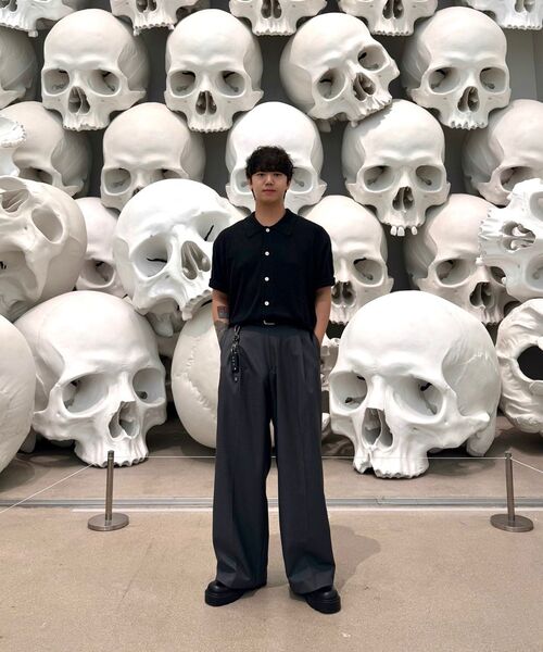 TRILLION（トリリオン）の「ウォッシャブルブックルカラー 半袖ニット(PURE BLACK)（Tシャツ/カットソー・レディース・その他・LARGE/X-LARGE/MEDIUM）」の16枚目の写真