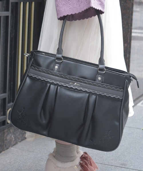 薔薇エンボスタックA4トート（トートバッグ）｜axes femme