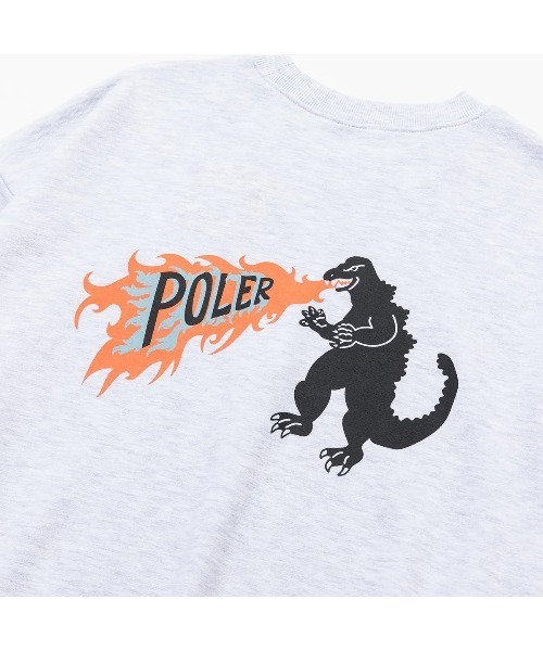 POLeR（ポーラー）の「POLER ZILLA CREW（ポーラー ジラ クルー）（スウェット・メンズ・アッシュグレー/ブラウン/ブラック・MEDIUM/LARGE/X-LARGE）」の5枚目の写真