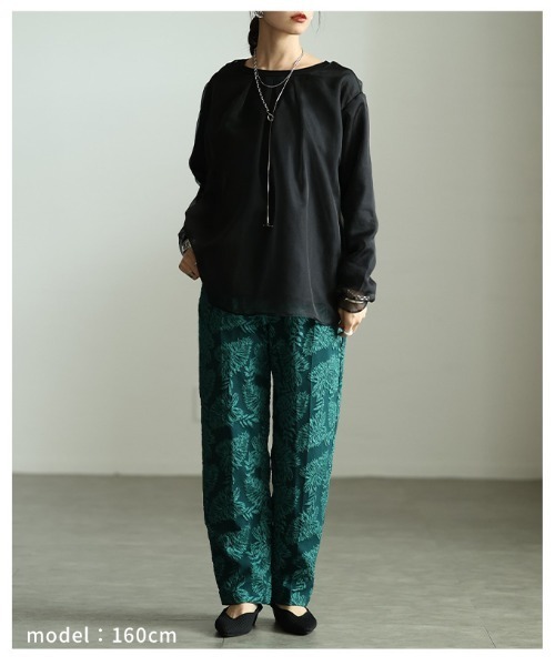 Sawa a la mode(サワアラモード)の「オーガンジーレイヤードプルオーバー(シャツ/ブラウス・レディース・ブラック/ブラック×グレー・FREE)」の15枚目の写真