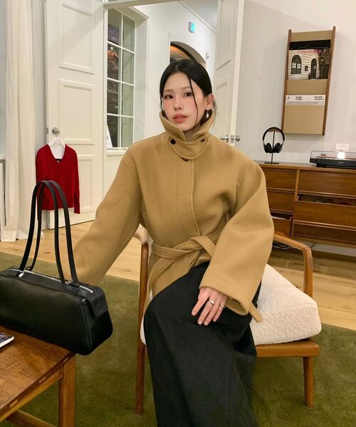 SIYAZU(シヤジュ)の「SIST9054 セミフレアカラムロングスカート_ブラック(スカート・レディース・ブラック・MEDIUM/LARGE/SMALL)」の3枚目の写真