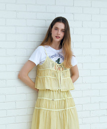 BRILLEMONTHS（ブリルモンス）の「シースルーテンセルビスチェ[イエロー]（シャツ/ブラウス）」