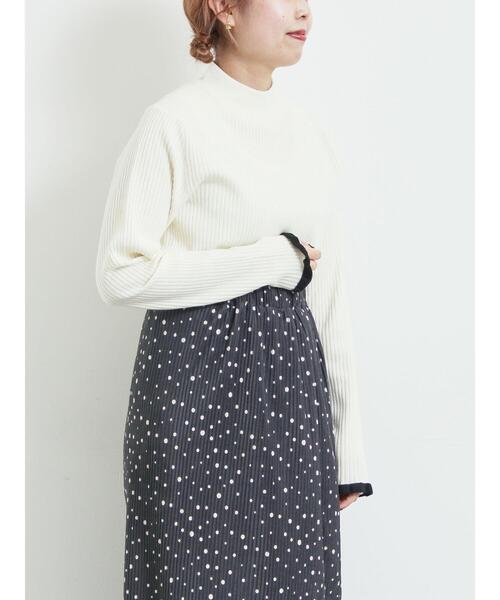 SM2(エスエムツー)の「アソートフリルニット(ニット/セーター・レディース・オフホワイト/キナリ/ネイビー/ブラック・F)」の2枚目の写真