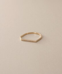 COCOSHNIK（ココシュニック）の「K10ダイヤモンド スロープ リング（リング）」