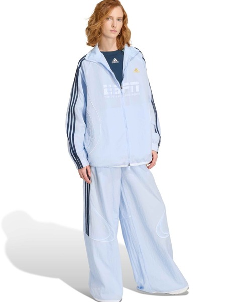 adidas(アディダス)の「adidas TEAMGEIST 2.0 TRACKTOP / アディダス チームガイスト 2.0 トラックトップ(ナイロンジャケット・レディース・ブルー・S/L/M)」の12枚目の写真