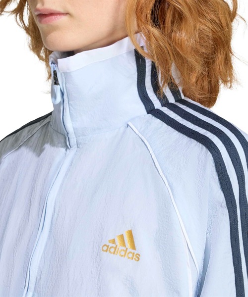adidas(アディダス)の「adidas TEAMGEIST 2.0 TRACKTOP / アディダス チームガイスト 2.0 トラックトップ(ナイロンジャケット・レディース・ブルー・S/L/M)」の2枚目の写真