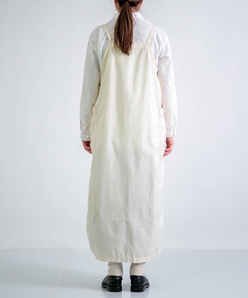 D.M.G.（ドミンゴ）の「[D.M.G / ディーエムジー] ムラバックサテン ワークサロペットスカート（サロペット/オーバーオール・レディース・ブラック/キナリ・FREE）」の22枚目の写真