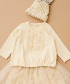 spanglelace collar blouse / スパンコールレースカラーブラウス