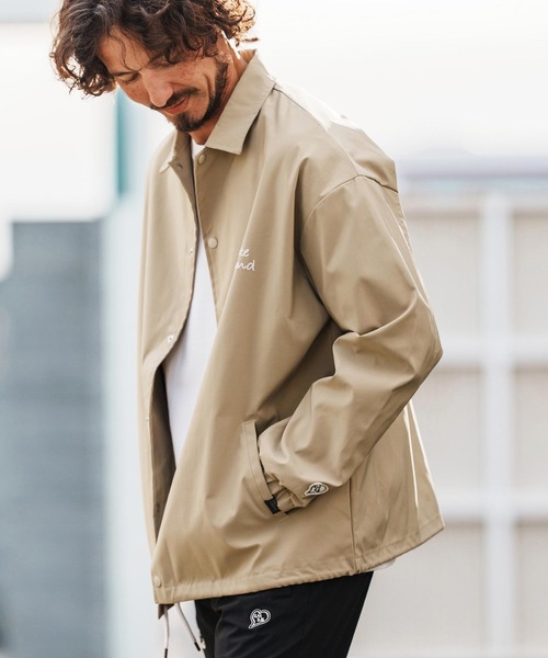 1minute 1second（ワンミニットワンセカンド）の「mj11280-coach jacket with 1M1S chenille embroidered patch コーチジャケット (1M26H180)（ブルゾン・メンズ・ブラック/ベージュ/ネイビー・M/L/XL）」の4枚目の写真