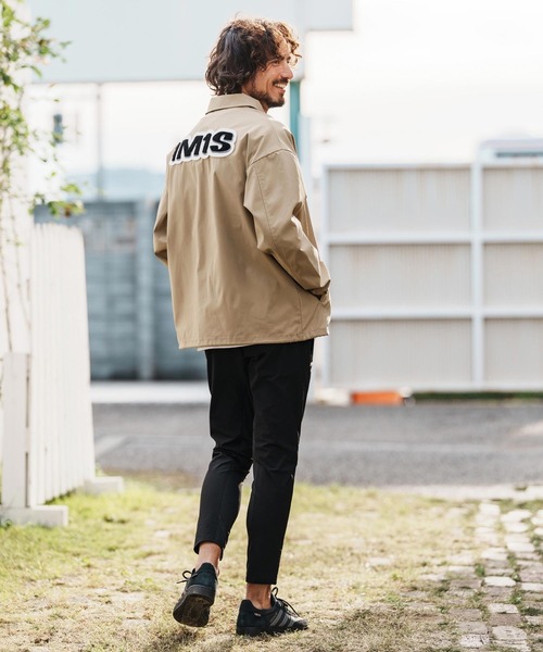 1minute 1second（ワンミニットワンセカンド）の「mj11280-coach jacket with 1M1S chenille embroidered patch コーチジャケット (1M26H180)（ブルゾン・メンズ・ブラック/ベージュ/ネイビー・M/L/XL）」の6枚目の写真