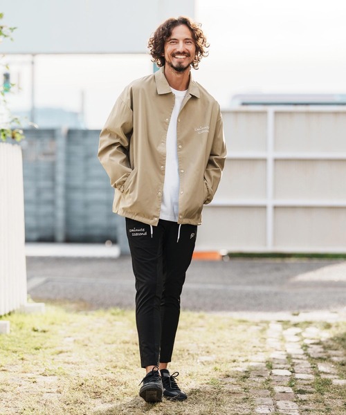 1minute 1second（ワンミニットワンセカンド）の「mj11280-coach jacket with 1M1S chenille embroidered patch コーチジャケット (1M26H180)（ブルゾン・メンズ・ブラック/ベージュ/ネイビー・M/L/XL）」の7枚目の写真