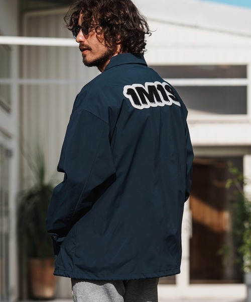 1minute 1second（ワンミニットワンセカンド）の「mj11280-coach jacket with 1M1S chenille embroidered patch コーチジャケット (1M26H180)（ブルゾン・メンズ・ブラック/ベージュ/ネイビー・M/L/XL）」の8枚目の写真