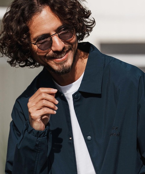 1minute 1second（ワンミニットワンセカンド）の「mj11280-coach jacket with 1M1S chenille embroidered patch コーチジャケット (1M26H180)（ブルゾン・メンズ・ブラック/ベージュ/ネイビー・M/L/XL）」の10枚目の写真