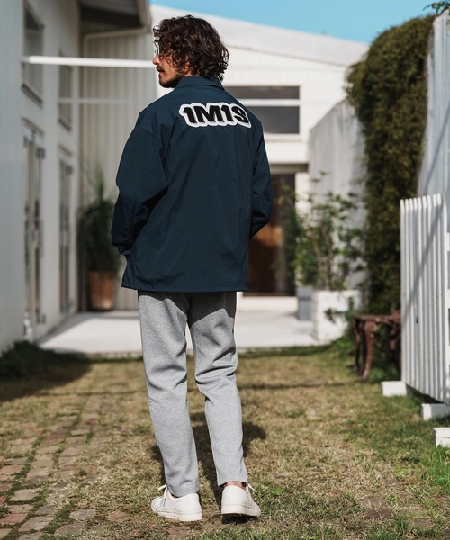 1minute 1second（ワンミニットワンセカンド）の「mj11280-coach jacket with 1M1S chenille embroidered patch コーチジャケット (1M26H180)（ブルゾン・メンズ・ブラック/ベージュ/ネイビー・M/L/XL）」の12枚目の写真