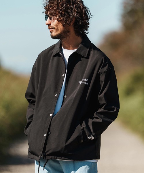 1minute 1second（ワンミニットワンセカンド）の「mj11280-coach jacket with 1M1S chenille embroidered patch コーチジャケット (1M26H180)（ブルゾン・メンズ・ブラック/ベージュ/ネイビー・M/L/XL）」の13枚目の写真