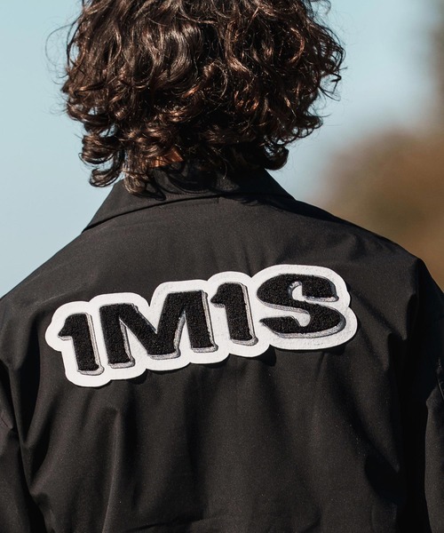 1minute 1second（ワンミニットワンセカンド）の「mj11280-coach jacket with 1M1S chenille embroidered patch コーチジャケット (1M26H180)（ブルゾン・メンズ・ブラック/ベージュ/ネイビー・M/L/XL）」の15枚目の写真