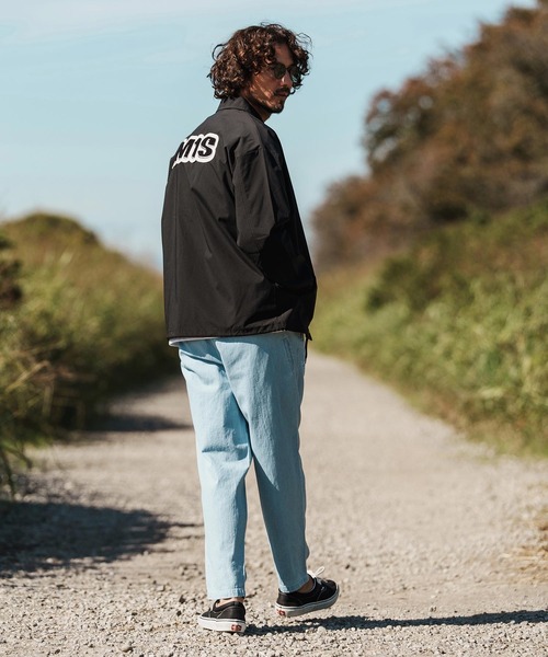 1minute 1second（ワンミニットワンセカンド）の「mj11280-coach jacket with 1M1S chenille embroidered patch コーチジャケット (1M26H180)（ブルゾン・メンズ・ブラック/ベージュ/ネイビー・M/L/XL）」の16枚目の写真