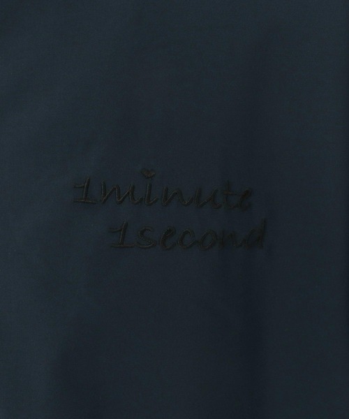 1minute 1second（ワンミニットワンセカンド）の「mj11280-coach jacket with 1M1S chenille embroidered patch コーチジャケット (1M26H180)（ブルゾン・メンズ・ブラック/ベージュ/ネイビー・M/L/XL）」の22枚目の写真