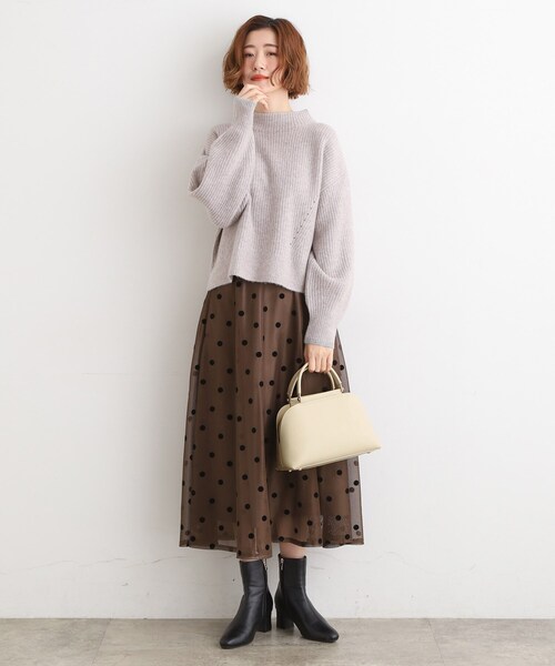 grove（グローブ）の「【ハレの日にもデイリーにも】バーハンドルラウンド2WAYトート（ハンドバッグ・レディース・ブラック/イエロー系その他/ライトグレー/ピンク・00）」の10枚目の写真