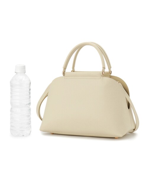 grove（グローブ）の「【ハレの日にもデイリーにも】バーハンドルラウンド2WAYトート（ハンドバッグ・レディース・ブラック/イエロー系その他/ライトグレー/ピンク・00）」の13枚目の写真