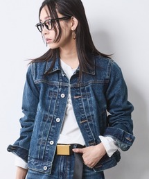 CHIC STYLE（シックスタイル）の「綿100％デニムジャケット＜大きいサイズ有＞シックスタイル（デニムジャケット）」