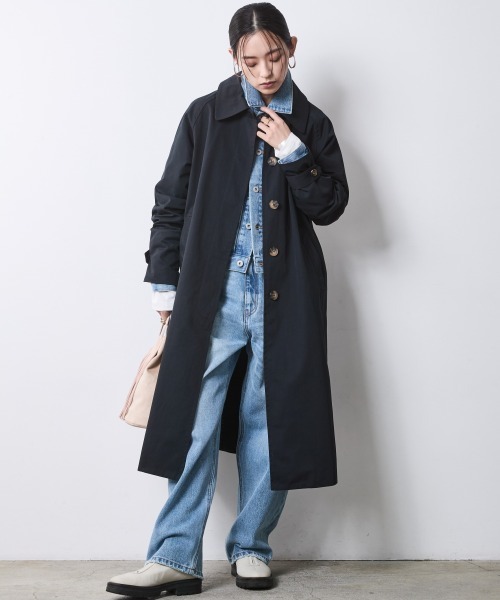 CHIC STYLE（シックスタイル）の「綿100％デニムジャケット＜大きいサイズ有＞シックスタイル（デニムジャケット・レディース・ブルー系/ネイビー系・M/L/LL/3L/4L/5L）」の6枚目の写真