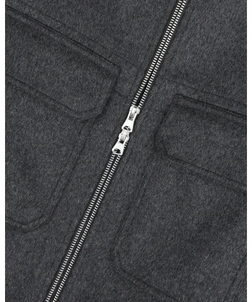 BESLOW（ビースロー）の「CASHMERE MILITARY ZIP-UP JACKET MELANGE CHARCOAL（その他アウター・メンズ・その他・SMALL/MEDIUM/LARGE/X-LARGE）」の4枚目の写真