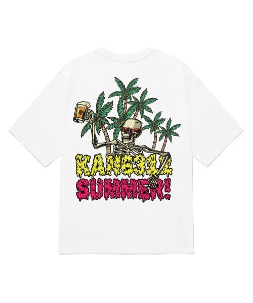 KAN6312(カン6312)の「KGTW0213 スカルスウィング 20番手 半袖Tシャツ ホワイト(Tシャツ/カットソー・メンズ・その他・LARGE/MEDIUM/X-LARGE)」の1枚目の写真