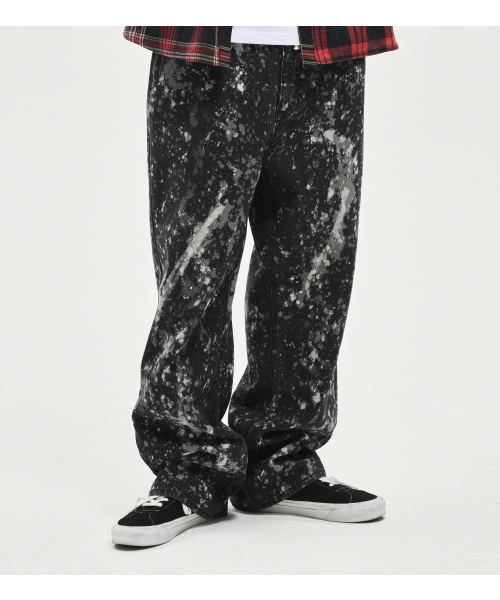 EXTRAORDINARY(エクストラオーディナリー)の「BLEACHED DENIM PANTS BLACK(デニムパンツ・メンズ・その他・MEDIUM/LARGE/X-LARGE)」の1枚目の写真