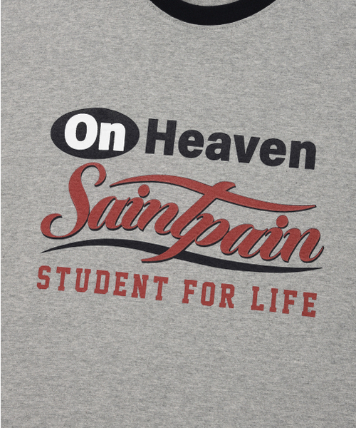 SAINTPAIN（セイントペイン）の「SPオンヘブンリングバイカラーTシャツ-メランジグレー（Tシャツ/カットソー・レディース・その他・LARGE/MEDIUM）」の4枚目の写真