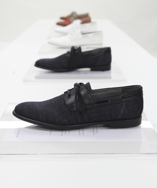 alfredoBANNISTER（アルフレッドバニスター）の「コンビネーションデッキシューズ（モカシン/デッキシューズ・メンズ・オレンジ/グレー/ホワイト/ブラック・41/42/39/43/44/40）」の2枚目の写真