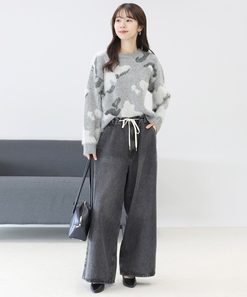 Aletta vita（アレッタビータ）の「ニュアンス柄シャギーニットプルオーバー（ニット/セーター・レディース・ベージュ/グレー・FREE）」の12枚目の写真