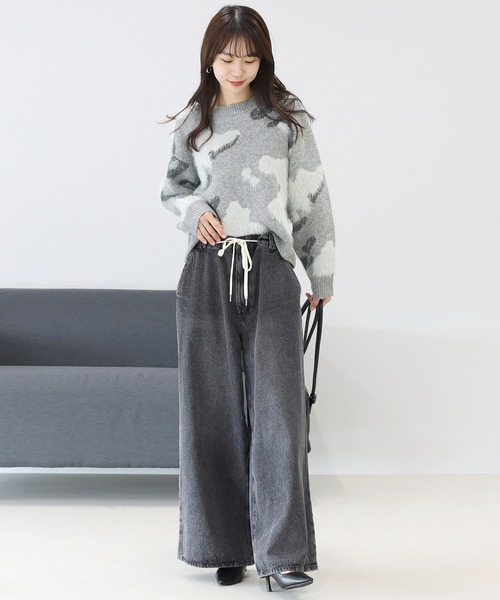 Aletta vita（アレッタビータ）の「ニュアンス柄シャギーニットプルオーバー（ニット/セーター・レディース・ベージュ/グレー・FREE）」の13枚目の写真