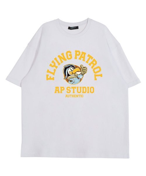 ASTRAL PROJECTION(アストラルプロジェクション)の「フライングパトロール ラウンドネック 15番手 綿 半袖Tシャツ_ホワイト(Tシャツ/カットソー・メンズ・その他・LARGE/X-LARGE)」の2枚目の写真
