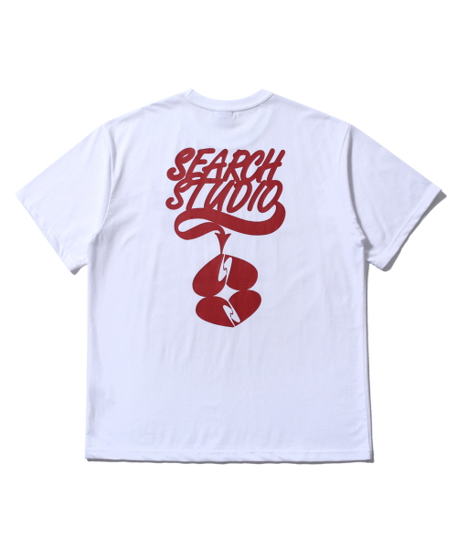 SEARCH410(サーチ410)の「ツインハートロゴ半袖Tシャツホワイト(Tシャツ/カットソー・メンズ・その他・SMALL/MEDIUM/LARGE)」の2枚目の写真