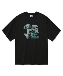 ハッピーモルティーズ 半袖Tシャツ ブラック