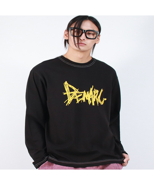 DEMARC(ドゥマーク)の「M GRAFFITI LOGO TEXT BOXY LONG SLEEVE - Black(Tシャツ/カットソー・メンズ・その他・MEDIUM/LARGE)」の1枚目の写真