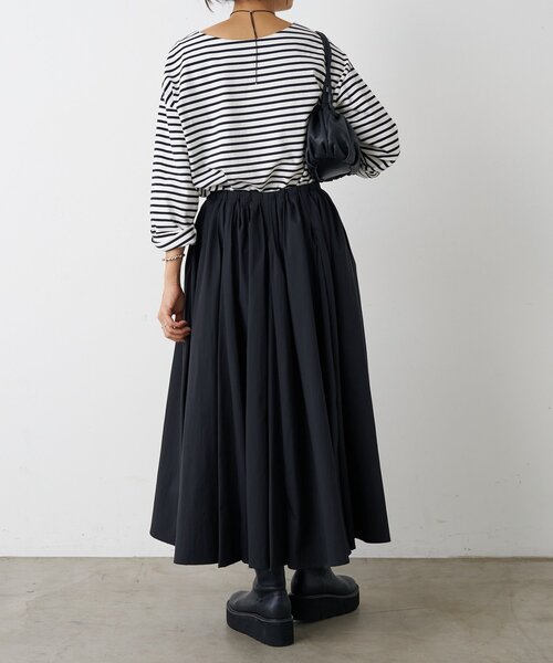 BEARDSLEY（ビアズリー）の「タックフレアスカート（スカート・レディース・ブラック/カーキ・FREE）」の9枚目の写真