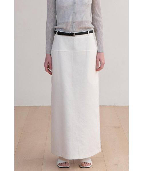 OVEOF(オブオブ)の「Reto Maxi Skirts_Ivory(スカート・レディース・その他・SMALL/MEDIUM)」の1枚目の写真