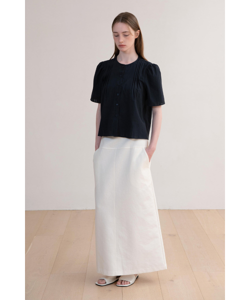 OVEOF(オブオブ)の「Reto Maxi Skirts_Ivory(スカート・レディース・その他・SMALL/MEDIUM)」の2枚目の写真
