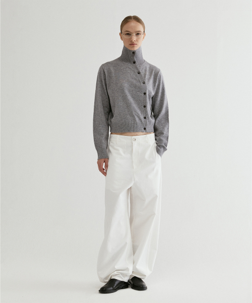 Wool Turtleneck Cardigan Gray（カーディガン/ボレロ）｜FROMWHERE