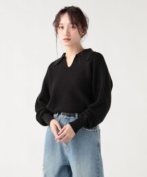 ガーター ポロ ニット