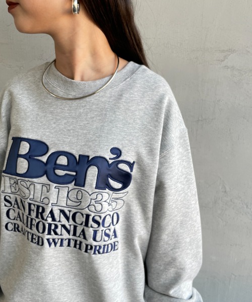 BEN DAVIS（ベンデイビス）の「【WEB限定】[BEN DAVIS/ベンデイビス] BEN’S刺繍 ビッグロゴ クルーネックスウェット【追加】（スウェット・レディース・グレー/ネイビー・XL/L/M）」の11枚目の写真