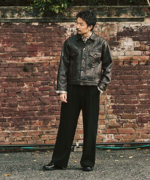 417 EDIFICE（フォーワンセブンエディフィス）の「追加【WOOSTEDLIKE】ワイドイージースラックス（スラックス・メンズ・ブラック/チャコールグレー/ブラック系その他/ブラウン・SMALL/LARGE/MEDIUM）」の6枚目の写真