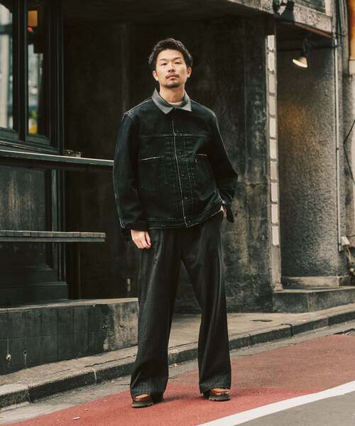 417 EDIFICE（フォーワンセブンエディフィス）の「追加【WOOSTEDLIKE】ワイドイージースラックス（スラックス・メンズ・ブラック/チャコールグレー/ブラック系その他/ブラウン・SMALL/LARGE/MEDIUM）」の9枚目の写真