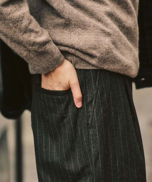 417 EDIFICE（フォーワンセブンエディフィス）の「追加【WOOSTEDLIKE】ワイドイージースラックス（スラックス・メンズ・ブラック/チャコールグレー/ブラック系その他/ブラウン・SMALL/LARGE/MEDIUM）」の17枚目の写真