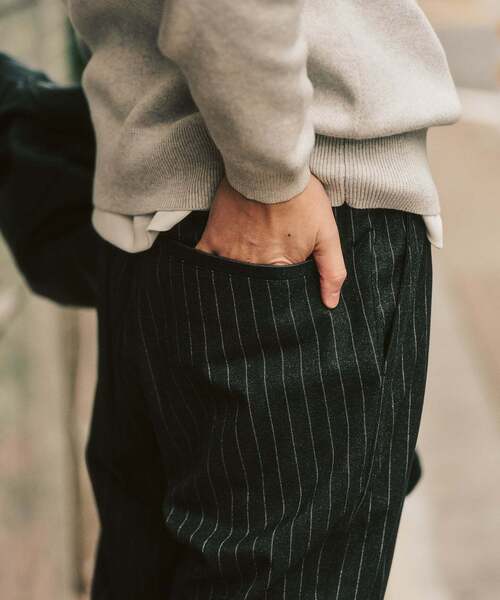 417 EDIFICE（フォーワンセブンエディフィス）の「追加【WOOSTEDLIKE】ワイドイージースラックス（スラックス・メンズ・ブラック/チャコールグレー/ブラック系その他/ブラウン・SMALL/LARGE/MEDIUM）」の18枚目の写真