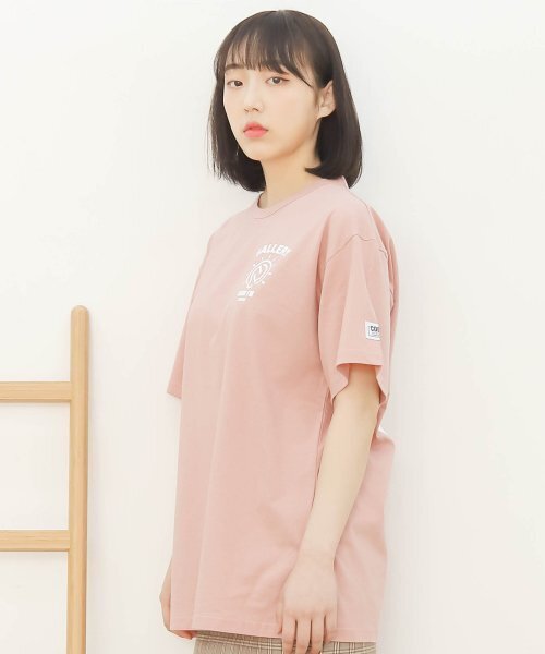 CODE I'M(コードアイエム)の「30番手シングルシンボルロゴプリントオーバーサイズ半袖Tシャツピンク(Tシャツ/カットソー・レディース・その他・MEDIUM/X-LARGE)」の1枚目の写真