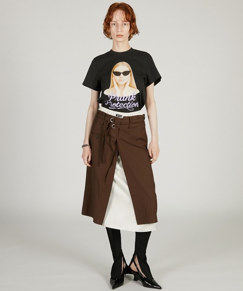 PRANK PROJECT（プランクプロジェクト）の「シンプルTシャツ / Aesthetic Tee（Tシャツ/カットソー・レディース・チャコールグレー/ホワイト・FREE）」の4枚目の写真