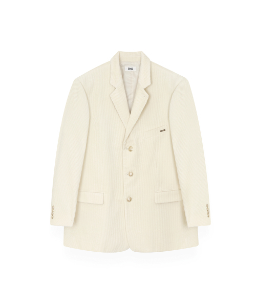 R-4(アールフォー)の「R-0057 / OVERSIZED CORDUROY BOX BLAZER(IVORY)(テーラードジャケット・メンズ・アイボリー・MEDIUM/LARGE)」の1枚目の写真